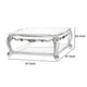 Traditional Scalloped Top Coffee Table with Queen Anne Legs Antique White By Casagear Home BM215041