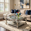 Coffee Table | Scalloped Top | Queen Anne Legs | Antique White