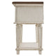 Nightstand | 1 Drawer | Tapered Legs | Brown & Antique White BM215071