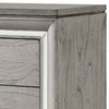 5 Drawers Wooden Frame Chest with Square Crystal Knobs Gray and Silver By Casagear Home BM215120