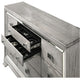 Beaded Wooden Frame Dresser with 10 Drawers Gray and Silver BM215136