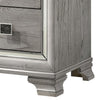 Beaded Wooden Frame Dresser with 10 Drawers Gray and Silver BM215136