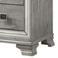 Beaded Wooden Frame Dresser with 10 Drawers Gray and Silver By Casagear Home BM215136