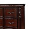 9 Drawers Dresser with Engraved Details and Bracket Feet Cherry Brown By Casagear Home BM215148