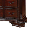 9 Drawers Dresser with Engraved Details and Bracket Feet Cherry Brown By Casagear Home BM215148