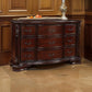 9 Drawers Dresser with Engraved Details and Bracket Feet Cherry Brown By Casagear Home BM215148