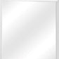 38" Square Wood Frame Dresser Top Mirror, White By Casagear Home