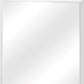 38" Square Wood Frame Dresser Top Mirror, White By Casagear Home