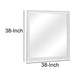 38’ Square Wood Frame Dresser Top Mirror White By Casagear Home BM215170
