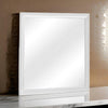 Dresser Mirror | Square | Molded Wood Frame | White & Silver
