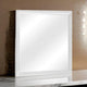 Dresser Mirror | Square | Molded Wood Frame | White & Silver