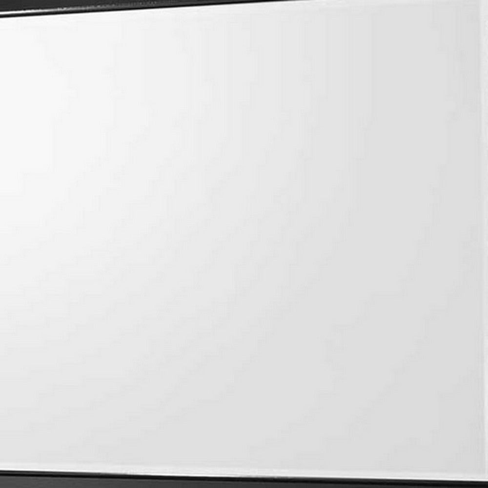 Dresser Mirror | Rectangular | Wood Frame | Black & Silver BM215210
