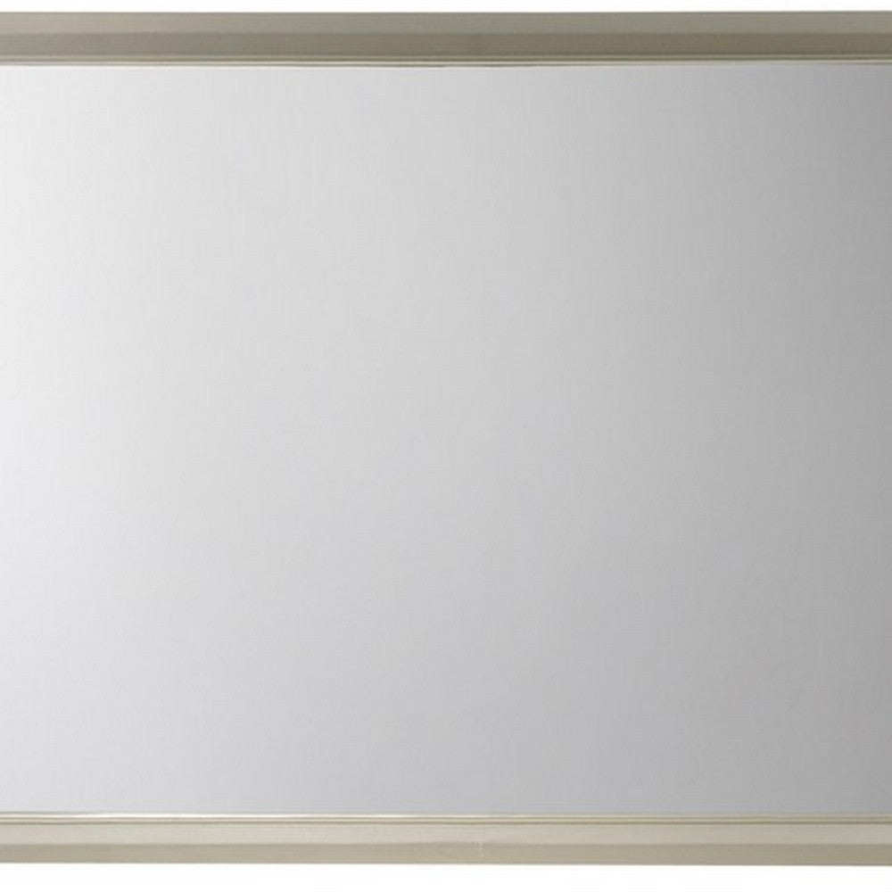 Dresser Mirror | Rectangular | Wood Encased | Champagne Silver BM215211