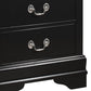 2 Drawer Nightstand with Metal Pulls, Black By Casagear Home