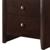 2 Drawer Nightstand with Sled Base Cherry Brown By Casagear Home BM215227