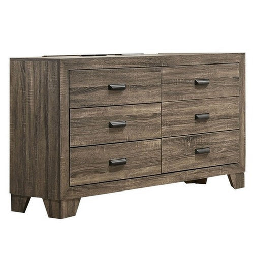 Shannon Dresser | 6 Drawer | Tapered Legs | Brown