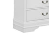 Transitional Style 6 Drawer Dresser with Metal Pulls White By Casagear Home BM215248