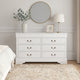 Dresser | 6 Drawer | Transitional | Metal Pull Handles | White