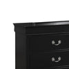 Transitional Style 6 Drawer Dresser with Metal Pulls Black By Casagear Home BM215250