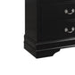 Transitional Style 6 Drawer Dresser with Metal Pulls Black By Casagear Home BM215250