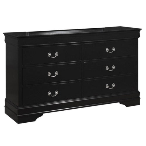 Dresser | 6 Drawer | Transitional | Metal Pull Handles | Black