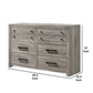 Transitional Style Wooden Dresser with Bar Handles and Grain Details Gray By Casagear Home BM215295