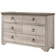 Dresser | 6 Drawer | Metal Ring Pull Handles | Weathered Brown