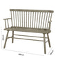 48" Spindle Back Bench with Splayed Legs, Gray By Casagear Home