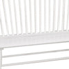 48" Spindle Back Bench with Splayed Legs, White By Casagear Home