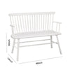 48" Spindle Back Bench with Splayed Legs, White By Casagear Home
