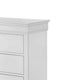 5 Drawer Transitional Chest with Bracket Feet and Hanging Pull White BM215336