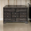 Wooden Dresser with Grain Texture and 7 Spacious Drawers Gray By Casagear Home BM215395