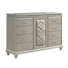 Dresser | 8 Drawers | 1 Door Shelf | Spacious | Silver