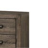 Nightstand | 2 Drawer | Metal Handles | Bracket Legs | Brown