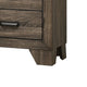 Nightstand | 2 Drawer | Metal Handles | Bracket Legs | Brown