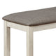 47’ Upholstered Bench with Chamfered Legs White and Gray By Casagear Home BM215419
