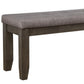 48 Upholstered Dual Tone Bench Brown and Gray By Casagear Home BM215444