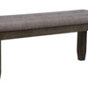 48 Upholstered Dual Tone Bench Brown and Gray By Casagear Home BM215444