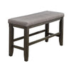 48" Upholstered Counter Height Bench, Gray By Casagear Home