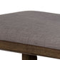 40" Upholstered Counter Height Bench, Brown and Gray By Casagear Home