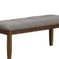 48" Tufted Upholstered Nailhead Trim Bench, Brown and Gray By Casagear Home