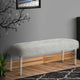 Contemporary Bench | Faux Fur Seat | Acrylic Legs | White & Clear