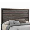 Transitional Queen Bed with Plank Panel Headboard and Low Footboard Gray BM215482