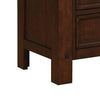 Wooden Nightstand with Three Storage Drawers and Grain Details, Brown by Casagear Home