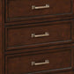 Wooden Nightstand with Three Storage Drawers and Grain Details, Brown by Casagear Home