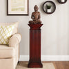 Square Column Pedestal | Reeded Design | Brown