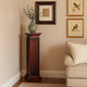 Square Column Pedestal | Reeded Design | Brown