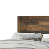 Plank Style Twin Bed with Rustic Details, Dark Brown by Casagear Home