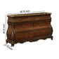 Bombe Shaped Dresser with Carving and Molded Details Cherry Brown By Casagear Home BM215821