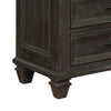 3 Drawer Nightstand with Hewn Saw Texture, Gray by Casagear Home